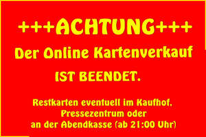 Online-Kartenverkauf beendet